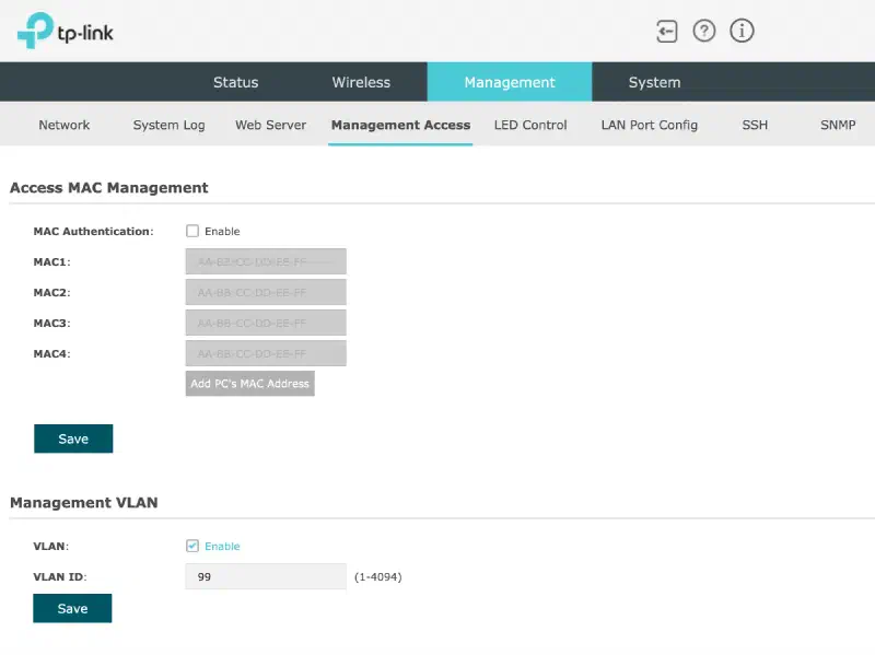 Management VLAN